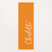 Tapis De Yoga Nom personnalisé Orange Modern (Devant)