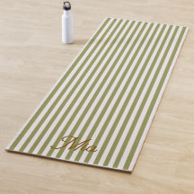 Tapis de Yoga | Nom Personnalisé Rayé