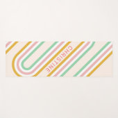 Tapis De Yoga Nom personnalisé Retro Yoga Mat (Devant (Horizontal))