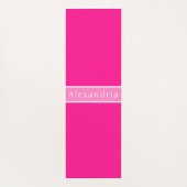 Tapis De Yoga Nom personnalisé Rose chaud (Dos)