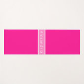 Tapis De Yoga Nom personnalisé Rose chaud (Devant (Horizontal))