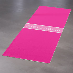 Tapis De Yoga Nom personnalisé Rose chaud