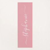 Tapis De Yoga Nom personnalisé rose pâle (Devant)