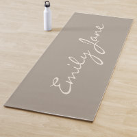 Nom personnalisé Taupe Élégant script manuscrit