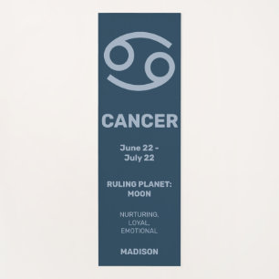 Tapis De Yoga Nom personnalisé / Texte et couleur Zodiaque Signa