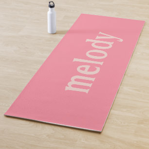 Tapis De Yoga Nom rose de chambre de dortoir moderne