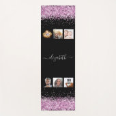 Tapis De Yoga Nom rose noir photo collage (Devant)
