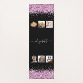 Tapis De Yoga Nom rose noir photo collage (Dos)