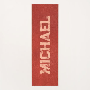 Tapis De Yoga Noms de Modèles tendance en cuir Brown