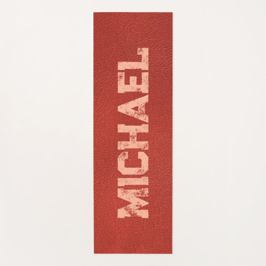 Tapis De Yoga Noms de Modèles tendance en cuir Brown (Devant)