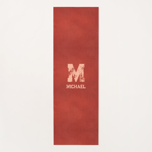 Tapis De Yoga Noms des monogrammes de texte dénaturé (Devant)