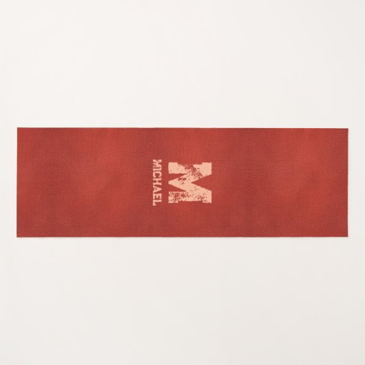 Tapis De Yoga Noms des monogrammes de texte dénaturé (Devant (Horizontal))