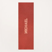 Tapis De Yoga Noms personnalisés Cuir Look Modèle Brown (Devant)