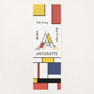 Tapis De Yoga Noplasticisme incroyable Art Monogramme. Lettre A