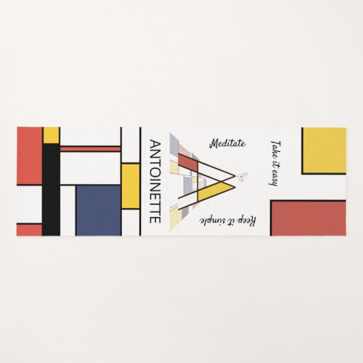 Tapis De Yoga Noplasticisme incroyable Art Monogramme. Lettre A (Devant (Horizontal))