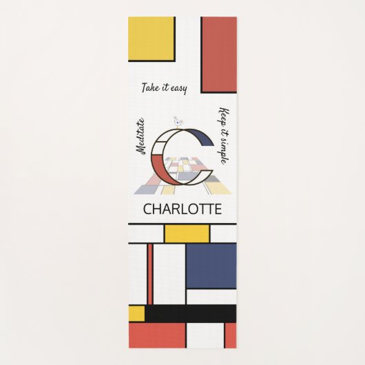 Tapis De Yoga Noplasticisme incroyable Art Monogramme. Lettre C (Devant)