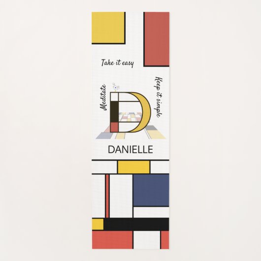 Tapis De Yoga Noplasticisme incroyable Art Monogramme. Lettre D (Devant)