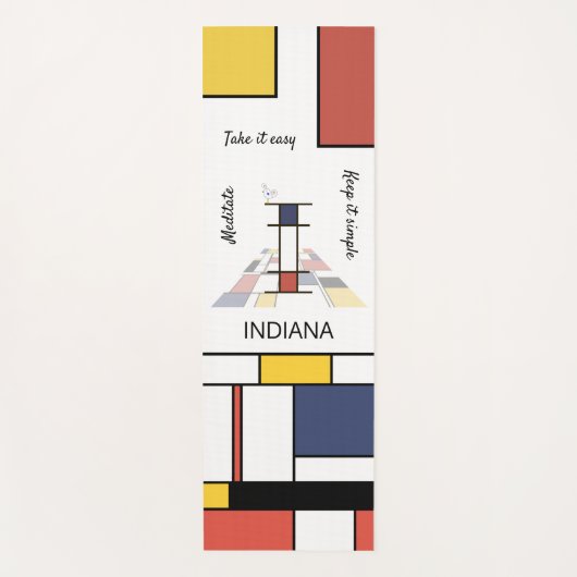 Tapis De Yoga Noplasticisme incroyable Art Monogramme. Lettre I (Devant)