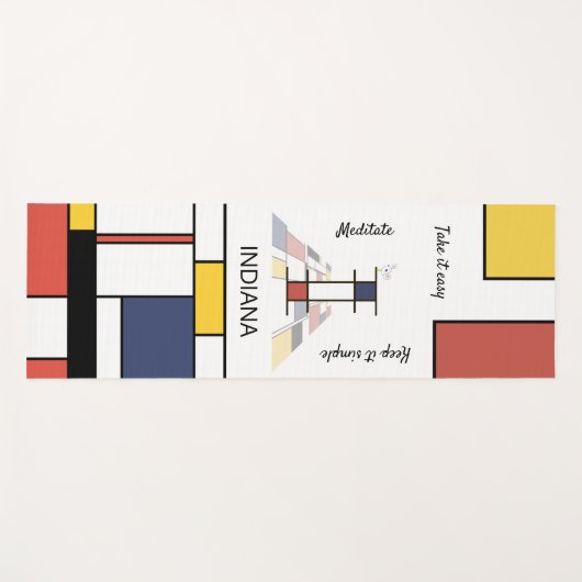 Tapis De Yoga Noplasticisme incroyable Art Monogramme. Lettre I (Devant (Horizontal))