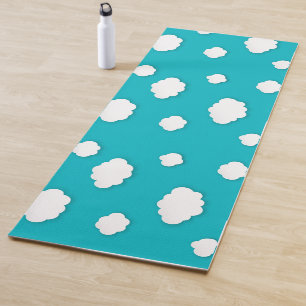 Tapis De Yoga Nuages blancs sur le ciel bleu Yoga Mat - Tranquil
