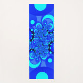Tapis De Yoga Nuances de bleu moderne art fractal Abstrait (Devant)
