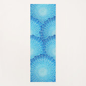 Tapis De Yoga Nuances de motif bleu de mandala (Devant)