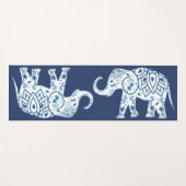 Tapis De Yoga Objets superflus bleus (Devant (Horizontal))