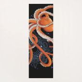 Tapis De Yoga Octopus Orange Mandala bleu (Dos)