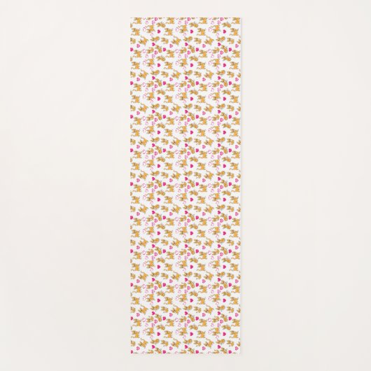 Tapis De Yoga Oeuvre de chat | Cute chat Valentine (Devant)