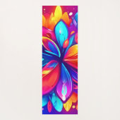 Tapis De Yoga Oeuvre de fleurs psychédélique (Dos)