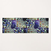 Tapis De Yoga Oeuvre moderne Abstraite et branchée 80s 90 (Devant (Horizontal))