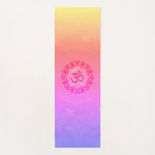 Tapis De Yoga Ohm symbole, mandala - couleurs pastel (Devant)