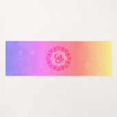 Tapis De Yoga Ohm symbole, mandala - couleurs pastel (Devant (Horizontal))