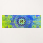 Tapis De Yoga Ohm symbole, mandala - vert (Devant (Horizontal))