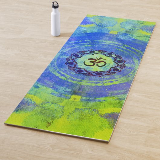 Tapis De Yoga Ohm symbole, mandala - vert (En situation)