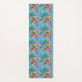 Tapis De Yoga Oiseau Du Paradis Et Jardin Bleu D'Été D'Orchidée (Devant)