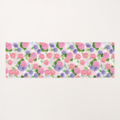 Tapis De Yoga Oiseau et fleurs (Dos (Horizontal))