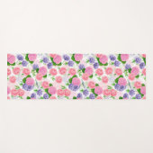 Tapis De Yoga Oiseau et fleurs (Devant (Horizontal))