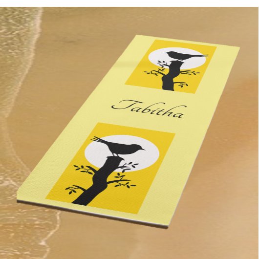 Tapis De Yoga Oiseau zen moderne