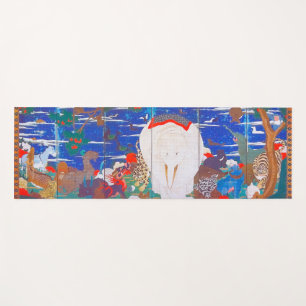 Tapis De Yoga Oiseaux, animaux et Plantes floraux(droite)Jakuchu