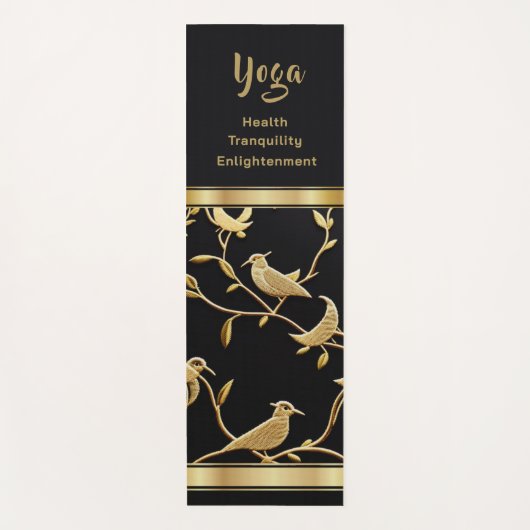Tapis De Yoga Oiseaux d'or - Yoga Mat (Devant)