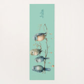 Tapis De Yoga Oiseaux lunaires sur Branches Élégance intemporell (Dos)