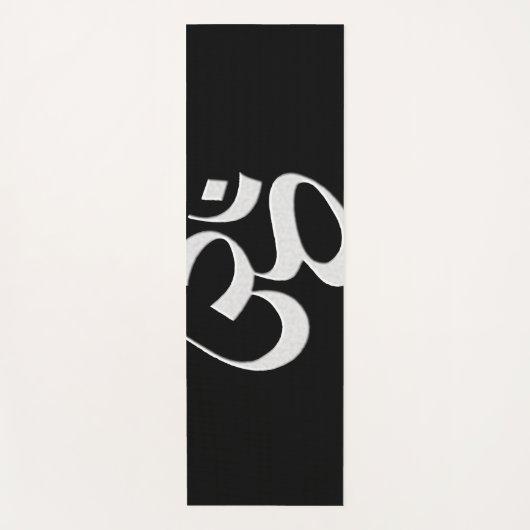 Tapis de yoga Om argent (Devant)