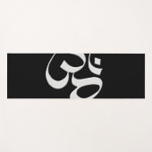 Tapis de yoga Om argent (Devant (Horizontal))