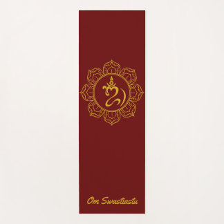 Tapis De Yoga Om balinais d'or avec Lotus Yoga Mat