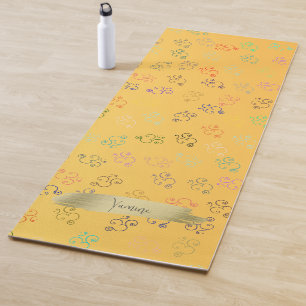 Tapis De Yoga OM du chaos Jaune, Assez Lumineux