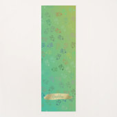 Tapis De Yoga OM du chaos | Ombre Vert, Joli Om (Devant)