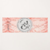 Tapis De Yoga OM Namaste Marbre rose (Devant (Horizontal))