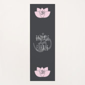 Tapis De Yoga Om Rose et Lotus Fleur Inhale Exhale (Devant)