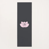 Tapis De Yoga Om Rose et Lotus Fleur Inhale Exhale (Dos)